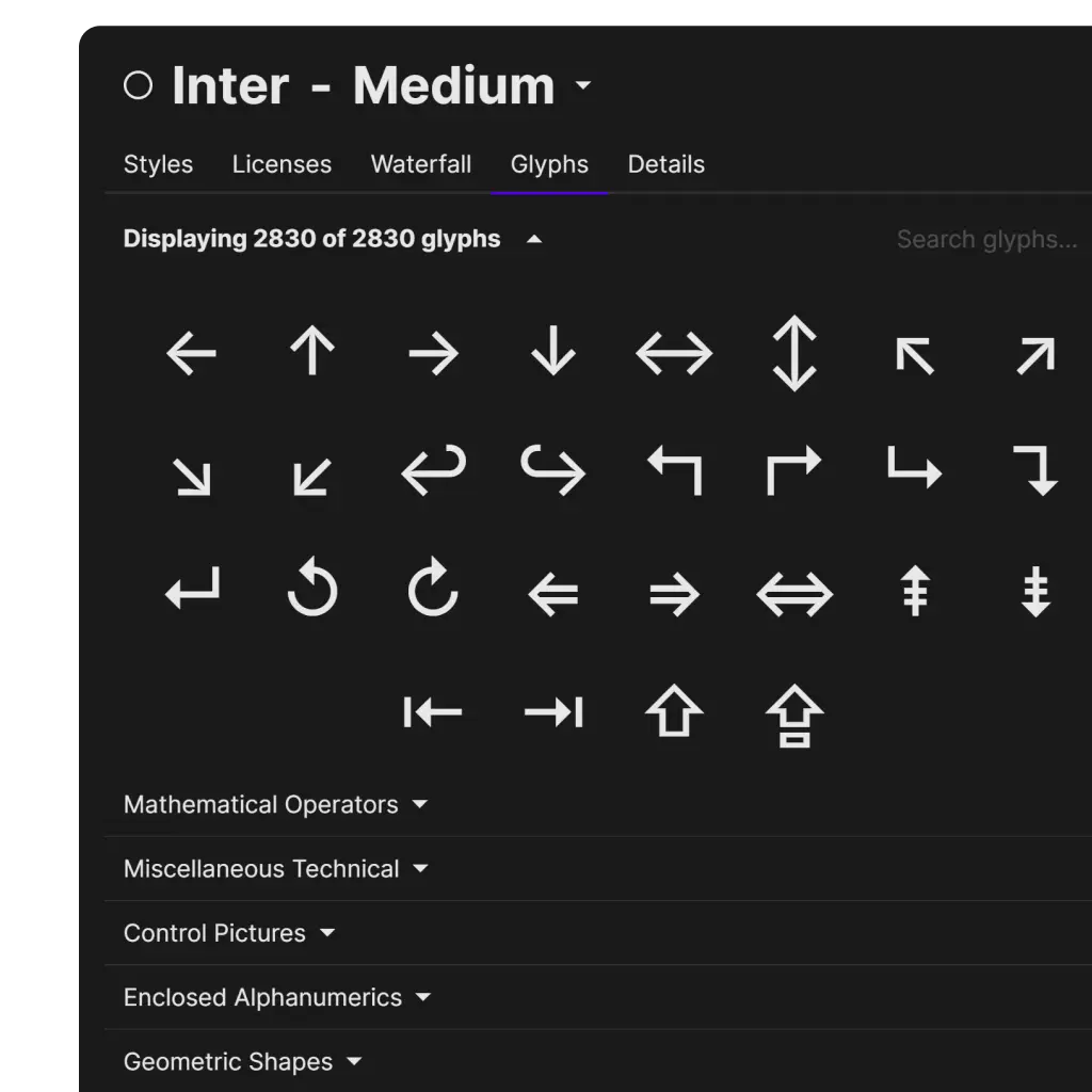 Glyphs+