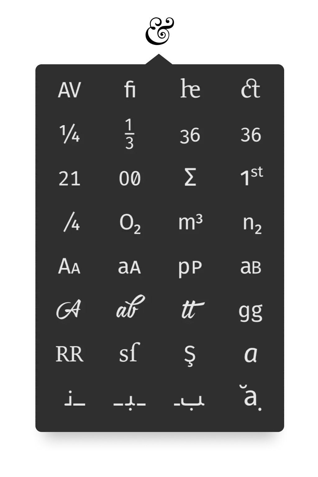 OpenType Features